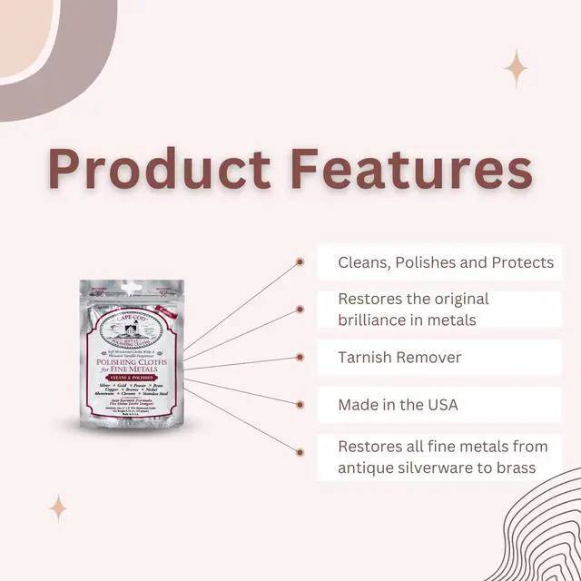 Alt view image 2 of 6 - Polishing Cloths for Fine Metals | Jewelry Cleaner and Tarnish Remover | Silver Polishing to a Brilliant Shine | (1) Foil Pack of (2) 4 x 6 Cloths
