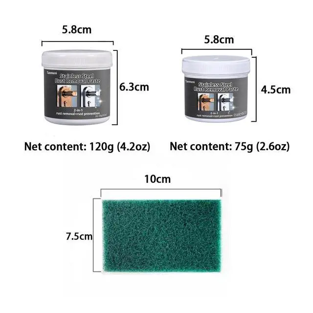 Alt view image 2 of 7 - Stainless Steel Rust Removal & Metal Polishing Paste (75, Grams)