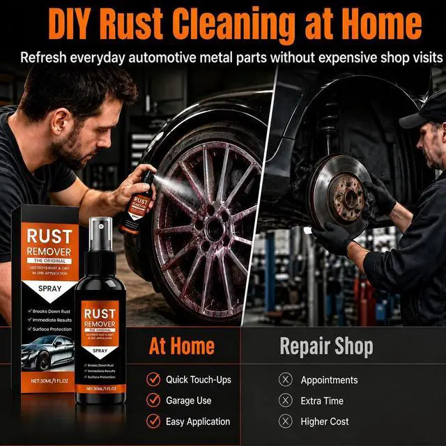 Alt view image 7 of 7 - 2026 Upgrade Rust Remover Spray for Metal - Heavy Duty Rust Converter & Oxidation Remover for Tools, Car, Chains, & Iron Out Rust Stains, Fast-Acting Multi-Surface Cleaner(1PCS)