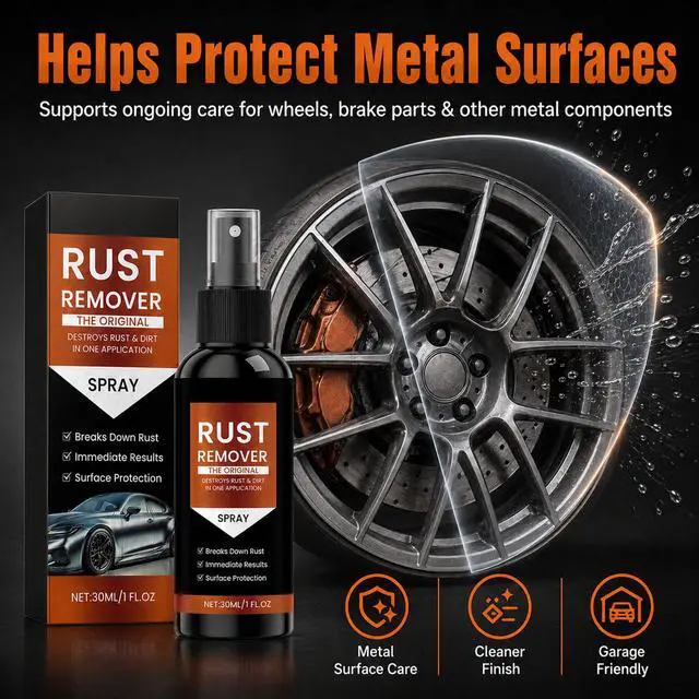 Alt view image 6 of 7 - 2026 Upgrade Rust Remover Spray for Metal - Heavy Duty Rust Converter & Oxidation Remover for Tools, Car, Chains, & Iron Out Rust Stains, Fast-Acting Multi-Surface Cleaner(1PCS)
