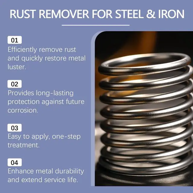 Alt view image 4 of 7 - Highly Concentrated Rust Remover Spray for Steel and Iron, Heavy Duty Metal Rust Treatment