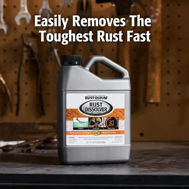 Alt view image 3 of 7 - Rust Dissolver Soak & Bath | Heavy-Duty Corrosion Remover for Metal Tools, Cars, Bikes, Grills, Bolts, Firearms & More | Quart
