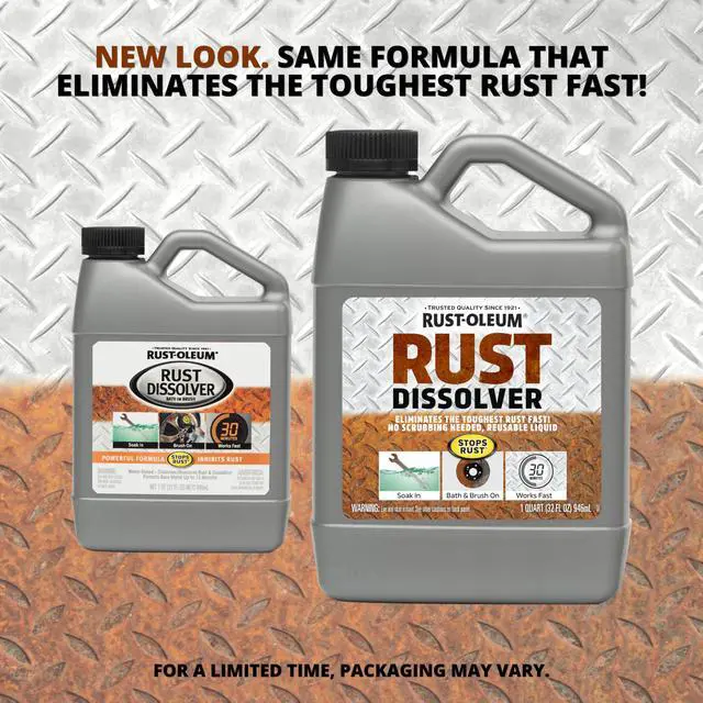 Alt view image 2 of 7 - Rust Dissolver Soak & Bath | Heavy-Duty Corrosion Remover for Metal Tools, Cars, Bikes, Grills, Bolts, Firearms & More | Quart