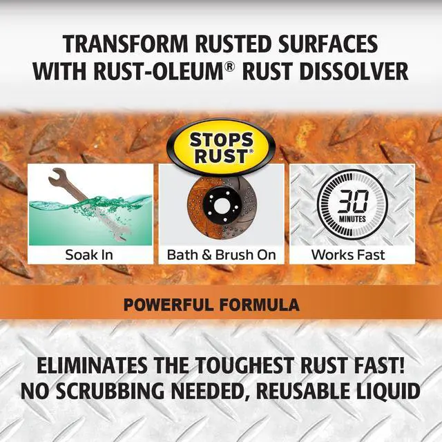 Alt view image 4 of 7 - Rust Dissolver Soak & Bath | Heavy-Duty Corrosion Remover for Metal Tools, Cars, Bikes, Grills, Bolts, Firearms & More | Quart