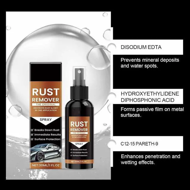 Alt view image 6 of 6 - 3 Pcs Nexa Rust Remover Spray, 2026 Upgrade Rust Remover for Metal, Car Scratch Remover, Iron Stain Cleaner for Multiple Surfaces,for Heavy Duty Rust Dissolver for Metal, Tools, Cars, Chains