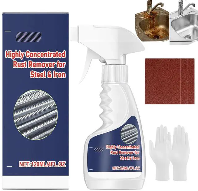 Main image of Multipurpose Rust Remover Spray for Metal Powerful Cleaner for Stainless Steel, Iron, Automotive Parts, Tools & Furniture Rust Converter for Home & Industrial Use