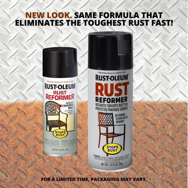 Alt view image 2 of 6 - Stops Rust Reformer Spray, Instantly Converts Rust to a Protected Paintable Surface, No Bare Metal Sanding Required, Black, 10.25 oz