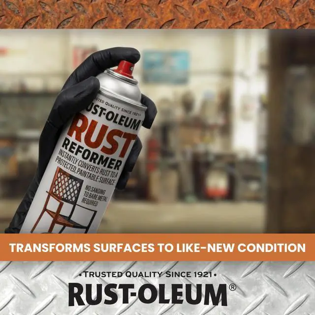 Alt view image 3 of 6 - Stops Rust Reformer Spray, Instantly Converts Rust to a Protected Paintable Surface, No Bare Metal Sanding Required, Black, 10.25 oz