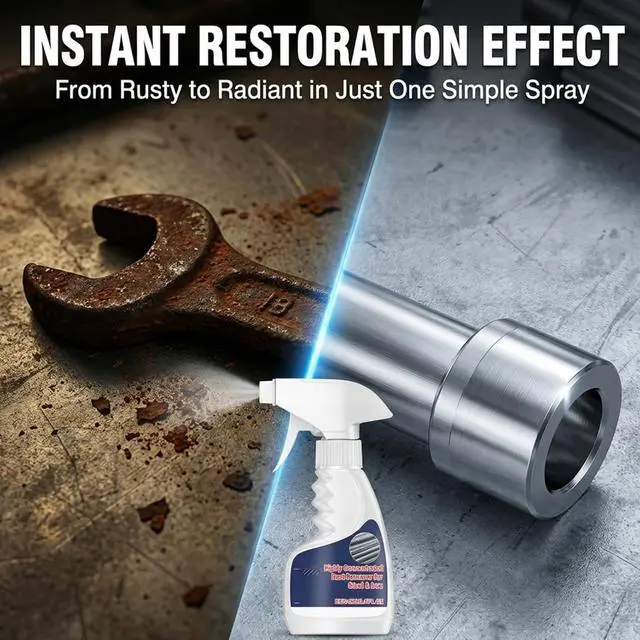 Alt view image 2 of 7 - Rust Remover Spray for Metal, Highly Concentrated Rust Remover for Steel Copper Stainless Steel, Heavy Duty Rust Remover Spray No Scrubbing, Fast Acting Rust Stain Remover 4 fl oz(1PC)