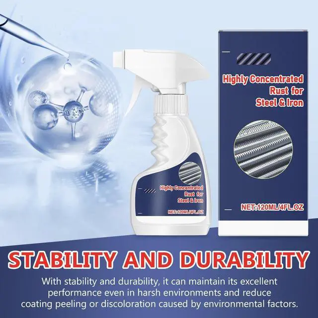 Alt view image 3 of 7 - 2Pcs Meigline Rust Remover, Highly Concentrated Steel Rust Remover, 2026 Upgraded Multipurpose Rust Remover Spray for Metal, for Tools, Stainless Steel, Automotive Parts, Fast Acting Rust