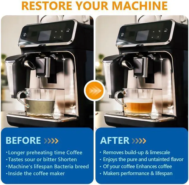 Alt view image 3 of 7 - Coffee Machine Cleaner Descaler Tablets 12 Pack, Coffee Maker Cleaner for Keurig, Ninja, Breville, Delonghi, Nespresso, Miele,Espresso Machine Cleaning Tabs,Descaling Solution for Coffee Pot Maker
