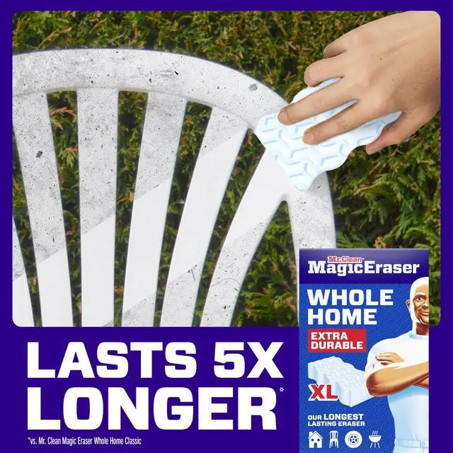 Alt view image 5 of 7 - Magic Eraser Sponge, All Purpose Cleaner, Long Lasting Cleaning Scrubber, Wall, Sneaker, Oven, Kitchen, Bathroom, Shower Cleaner, Cleaning Supplies, Whole Home Extra Durable XL, 8ct