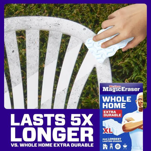 Alt view image 5 of 7 - Magic Eraser Sponge, All Purpose Cleaner, Long Lasting Cleaning Scrubber, Wall, Sneaker, Oven, Kitchen, Bathroom Cleaner, Shower Cleaning Supplies, Whole Home Extra Durable XL, 6ct