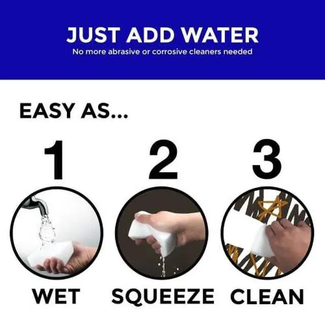 Alt view image 3 of 6 - 20 Pack Extra Thick Magic Cleaning Pads - Eraser Sponge for All Surfaces - Kitchen-Bathroom-Furniture-Leather-Car-Steel - Just Add Water to Erase All Dirt - Melamine - Universal Cleaner