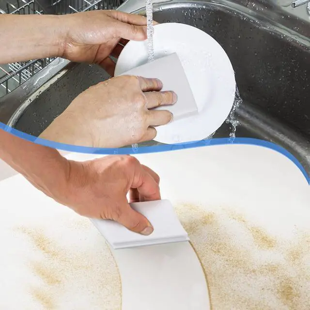 Alt view image 7 of 7 - 100 Pack Eraser Sheets Sponge Disposable Thin Cleaning Melamine Sheets Foam Sponge Pads Home Eraser Wipes for Kitchen Shoe Furniture Bathroom Shower Cleaner