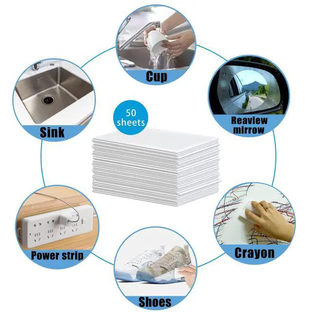 Alt view image 6 of 6 - 50 Pack Magic Sponge Eraser Sheets | Thin Nano Pads | Multi-Surface