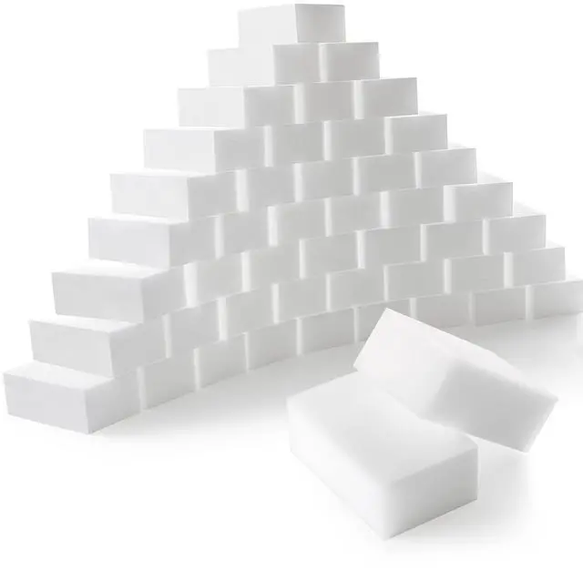 Main image of 50-Pack Magic Sponges Cleaning Eraser Multi-Functional Melamine Sponge Foam Cleaning Pads for Household Bathroom Furniture Bathtub Sink Cleaning Kitchen Dish Sponge, 3.1"x1.9"x1.2"
