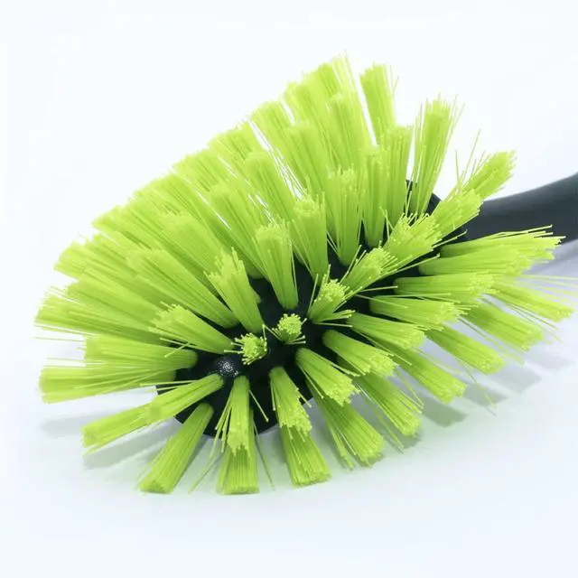 Alt view image 6 of 7 - Scrub Brush Set - Long Handle Cleaning Brushes with Heavy Duty Bristles and Comfort Grip - Scrubbers for Kitchen, Household, and Dishwashing, 2 Pieces