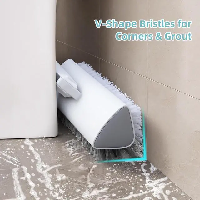 Alt view image 3 of 7 - Shower Bathtub Scrubber Brush for Cleaning with 55" Long Handle