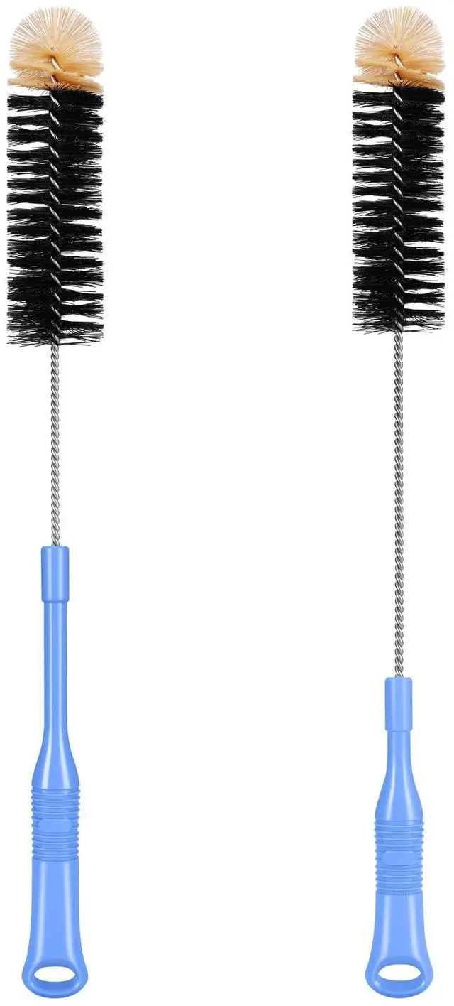 Main image of Bottle Cleaning Brush, 17 Inches Extra Long Handle Water Bottle Brush, Flexible Bendable Cleaner for Washing Narrow Neck Bottles, Wine Decanter, Kombucha, Pipes, Beer Brewing Supplies, 2 Pack