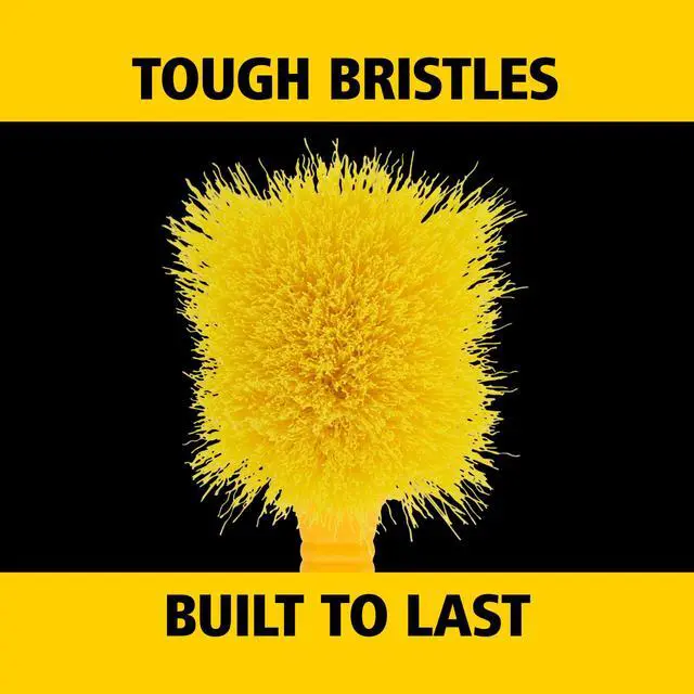 Alt view image 2 of 4 - 8" Utility Scrub Brush Plastic Handle Synthetic Bristles Cleaning Multi Purpose Heavy Duty Outdoor Wheels and Tires