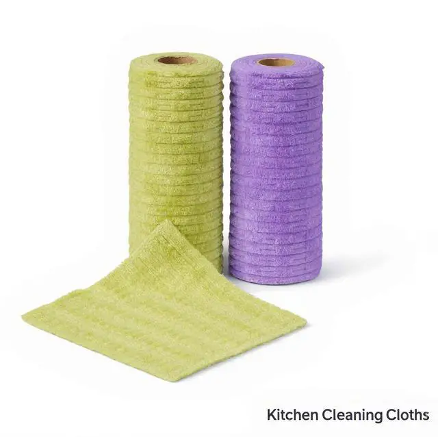 Alt view image 2 of 6 - 20PCS Cleaning Cloth, Reusable Wet & Dry Use Lint-Free Cleaning Rags 10"*10"(Purple)