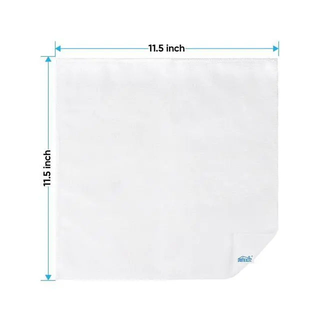 Alt view image 7 of 7 - White Microfiber Cleaning Cloth, 12 Pack Premium Microfiber Towels for Cars, Lint Free, Scratch-Free, Highly Absorbent, Reusable Cleaning Rags for Car, Household, Kitchen, Window, 11.5"X11.5"