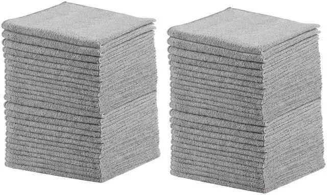 Main image of All Purpose Microfiber Cleaning Cloth Towels, 50 Pack, 12"x12", Non-Scratch, Reusable/Washable for Cleaning/Wiping/Polishing for Home/Kitchen/Car