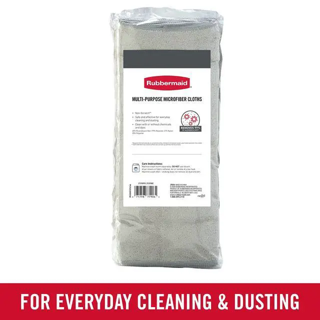Alt view image 3 of 7 - All Purpose Microfiber Cleaning Cloth Towels, 50 Pack, 12"x12", Non-Scratch, Reusable/Washable for Cleaning/Wiping/Polishing for Home/Kitchen/Car