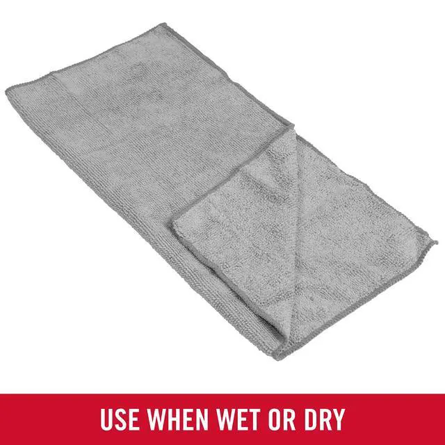 Alt view image 4 of 7 - All Purpose Microfiber Cleaning Cloth Towels, 50 Pack, 12"x12", Non-Scratch, Reusable/Washable for Cleaning/Wiping/Polishing for Home/Kitchen/Car