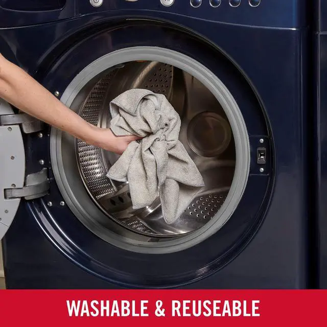 Alt view image 6 of 7 - All Purpose Microfiber Cleaning Cloth Towels, 50 Pack, 12"x12", Non-Scratch, Reusable/Washable for Cleaning/Wiping/Polishing for Home/Kitchen/Car