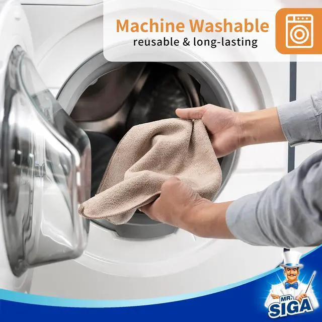 Alt view image 4 of 7 - Microfiber Cleaning Cloths, Streak Free Microfiber Towels, 12 Pack