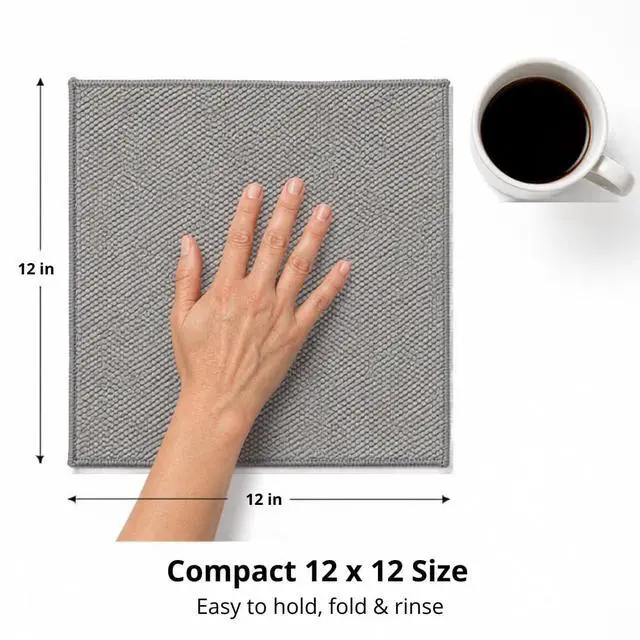 Alt view image 6 of 7 - Non-Toxic Microfiber Kitchen Cleaning Cloths, 6 Pack, 12 x 12 in
