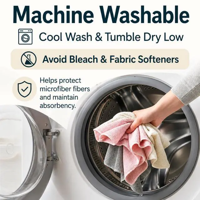 Alt view image 7 of 7 - Non-Toxic Microfiber Kitchen Cleaning Cloths, 6 Pack, 12 x 12 in