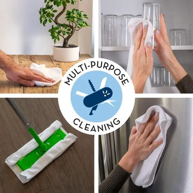 Alt view image 4 of 6 - Microfiber Cleaning Cloth, 50 Pack, 11.5" x 11.5", White