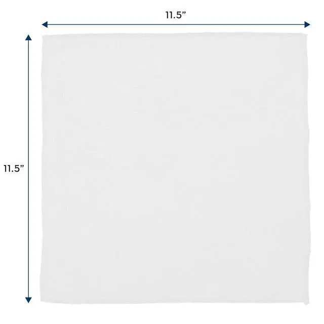 Alt view image 6 of 6 - Microfiber Cleaning Cloth, 50 Pack, 11.5" x 11.5", White