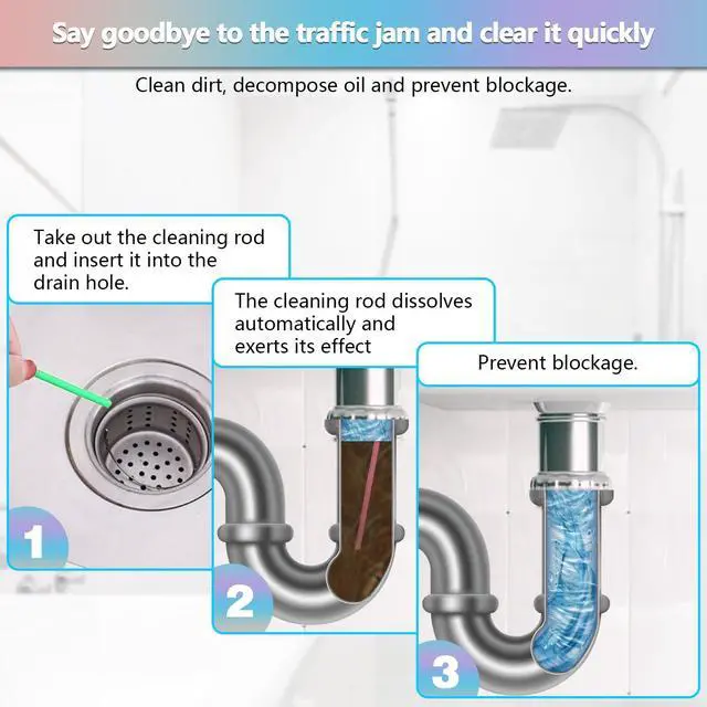 Alt view image 2 of 7 - 72pcs Drain Cleaner Deodorizer Sticks - Keep Drain Pipes Clear, Prevent Clogs for Kitchen, Bathroom, Toilet (6 Color)