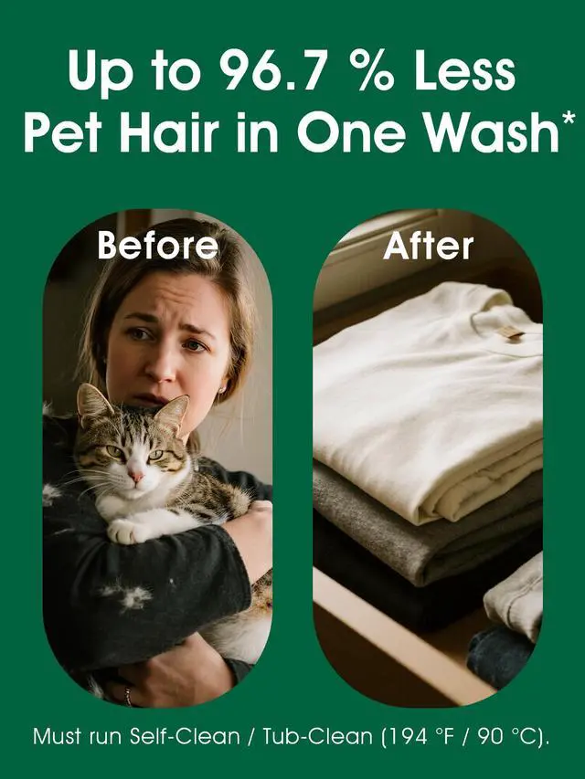 Alt view image 2 of 7 - Pet Hair Remover for Laundry - Dog & Cat, Powder Detergent, 2 Sachets