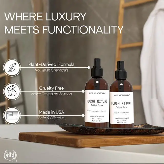 Alt view image 6 of 7 - Flush Ritual - Aromatic & Refreshing Toilet Spray, Use Before You Go, 2 oz, Infused with Natural Essential Oils - Aloe + Eucalyptus + Lavender