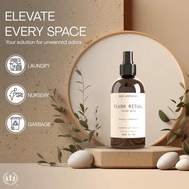 Alt view image 7 of 7 - Flush Ritual - Aromatic & Refreshing Toilet Spray, Use Before You Go, 2 oz, Infused with Natural Essential Oils - Aloe + Eucalyptus + Lavender