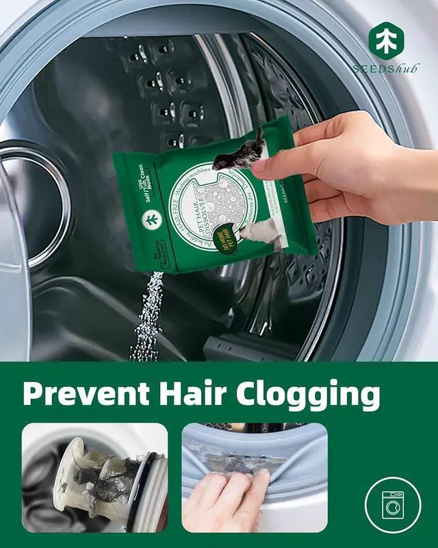 Alt view image 7 of 7 - Washing Machine Cleaner for Pet Hair, 2 Sachets