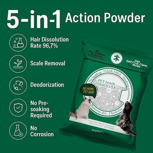 Alt view image 3 of 7 - Washing Machine Cleaner for Pet Hair, 2 Sachets