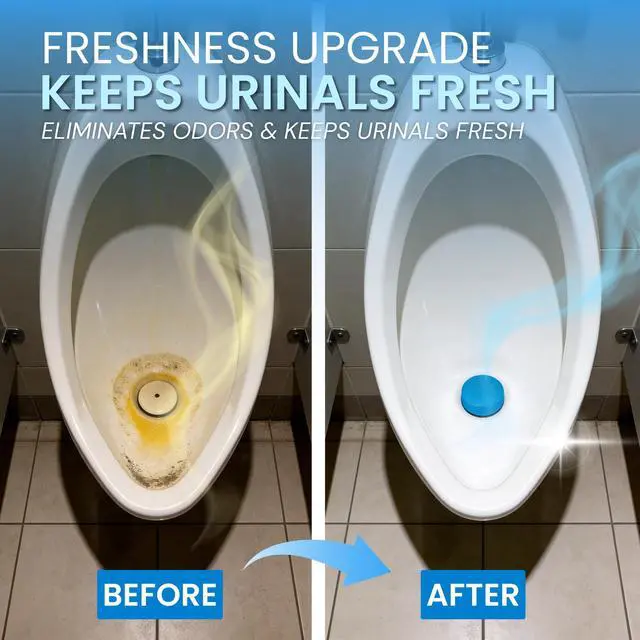 Alt view image 4 of 7 - Urinal Cakes, Ocean Breeze Scent Urinal Deodorizing Block, Fresh Ocean Scent Urinal Pucks (Case of 12)