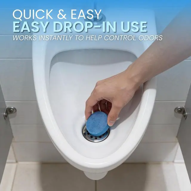 Alt view image 5 of 7 - Urinal Cakes, Ocean Breeze Scent Urinal Deodorizing Block, Fresh Ocean Scent Urinal Pucks (Case of 12)
