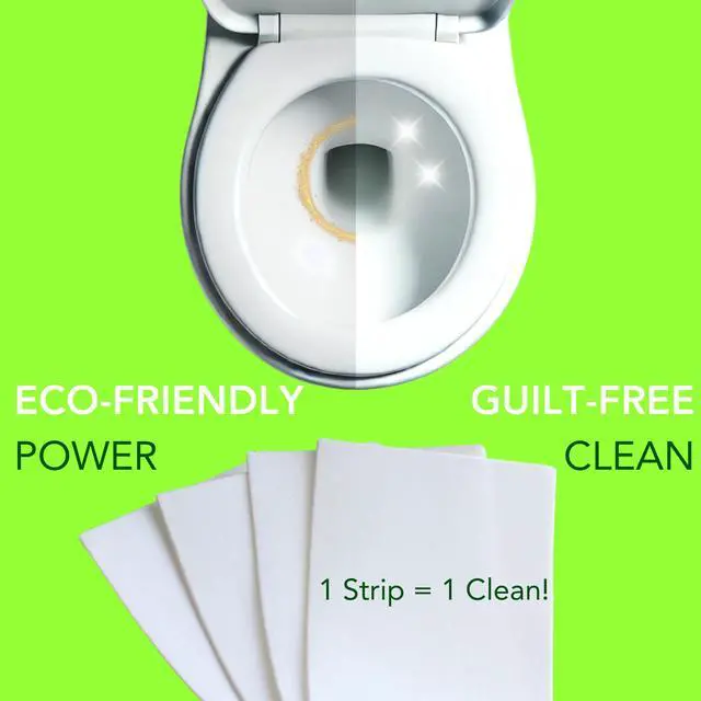 Alt view image 2 of 7 - Toilet Bowl Cleaner Strips 60 Count, Unscented Eco-friendly, Non-toxic, Septic Safe, Removes Odors & Stains, Plastic-free, Natural Toilet Bowl Cleaner for Quick and Easy Cleaning