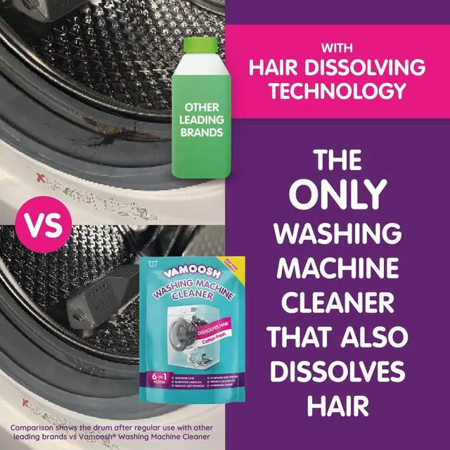 Alt view image 5 of 7 - Washing Machine Cleaner 6-in-1 | Safe for All Machines (Front & Top Load) | Cotton Fresh Scent | Dissolves Pet Hair | Leaves No Residue | Eliminates Odor | Removes Limescale | 2x150g