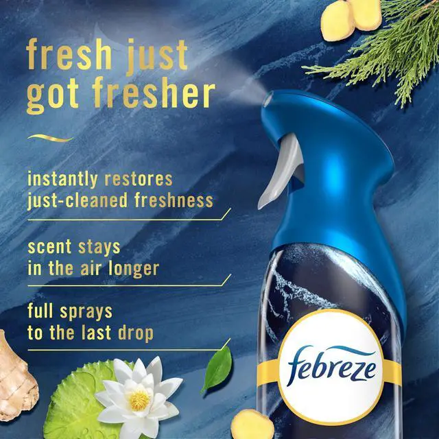 Alt view image 3 of 7 - Air Mist, Luxe Air Freshener Spray, Odor Fighting Room Spray, Deodorizer for Home Bathroom Kitchen Office Apartment Dorm Room Classroom, Ocean Scent, 8.1oz (Pack of 3)