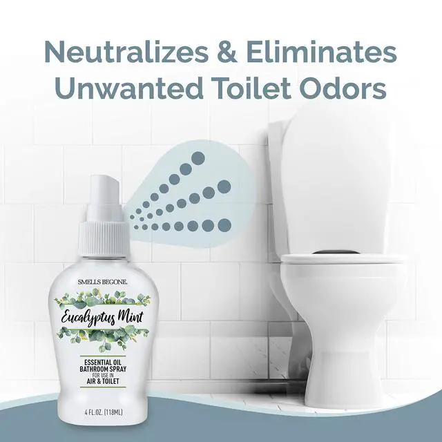 Alt view image 2 of 4 - 4 oz Essential Oil Bathroom Spray - Instantly Eliminate Toilet & Bathroom Odors - Air Freshener Made with Essential Oils (Eucalyptus Mint)