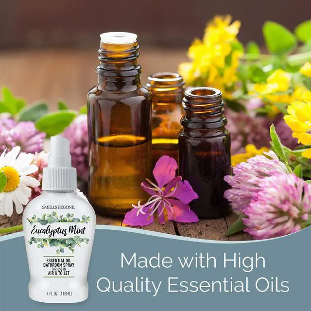 Alt view image 3 of 4 - 4 oz Essential Oil Bathroom Spray - Instantly Eliminate Toilet & Bathroom Odors - Air Freshener Made with Essential Oils (Eucalyptus Mint)