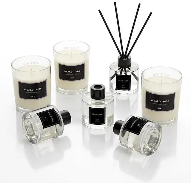 Alt view image 6 of 6 - Reed Diffuser Set of 3 for Bathroom Air Fresheners, Oil Diffuser Sticks | Fresh Linen, Ocean, Eucalyptus & Mint Scent(1.7 fl oz Each Pack) Fragrance with 12 Sticks Defusers | Shelf Decor